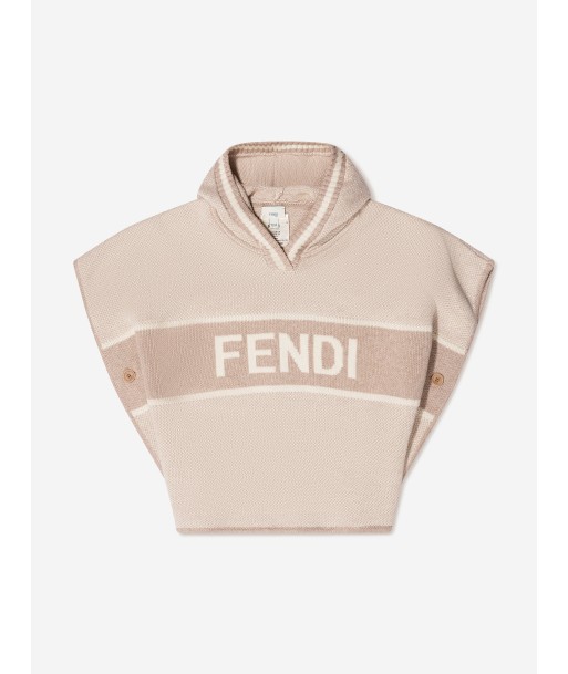 Fendi Baby Logo Hooded Poncho la livraison gratuite