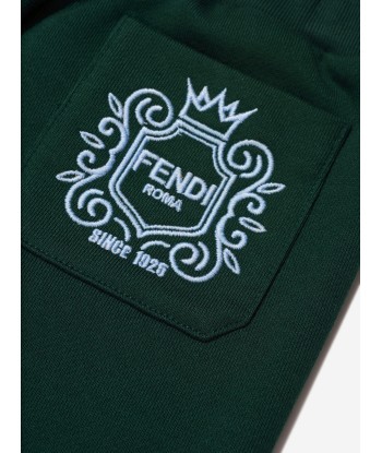 Fendi Baby FF Logo Trim Joggers Dans la société mordern