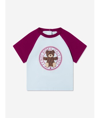 Fendi Baby Teddy Bear Logo T-Shirt paiement sécurisé