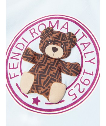 Fendi Baby Teddy Bear Logo T-Shirt paiement sécurisé