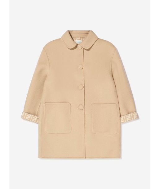 Fendi Girls Logo Print Coat les ligaments