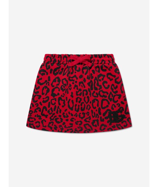 Dolce & Gabbana Girls Leopard Print Skirt in Red Découvrez la collection