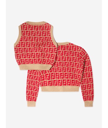 Fendi Girls Vest And Cardigan Twin Set à prix réduit toute l'année