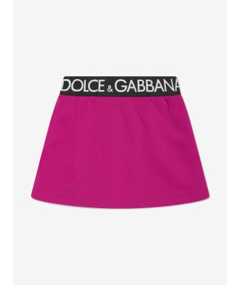 Dolce & Gabbana Girls Logo Band Skirt in Pink Les êtres humains sont 