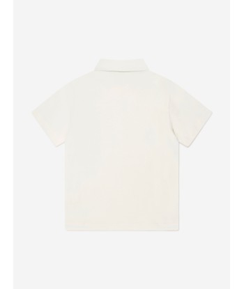 Fendi Boys Logo Pocket Polo Shirt in Ivory Comparez et commandez 