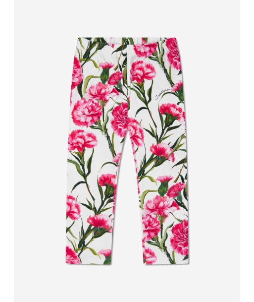 Dolce & Gabbana Girls Carnation Leggings in White solde