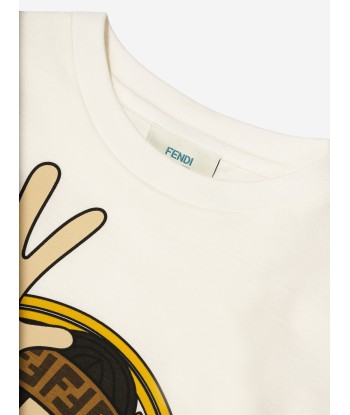 Fendi Boys Logo Print T-Shirt Par le système avancé 