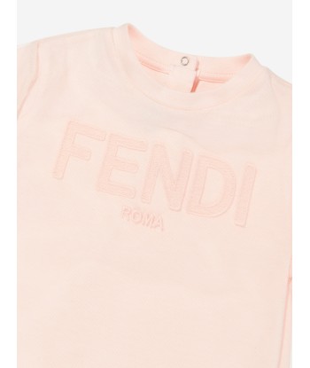 Fendi Baby Girls Mesh Overlay Logo T-Shirt Livraison rapide