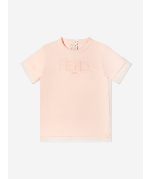 Fendi Girls Mesh Overlay T-Shirt soldes