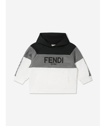 Fendi Boys Colour Block Dogtooth Hoodie solde