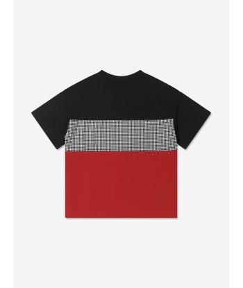 Fendi Boys Colour Block Dogtooth T-Shirt soldes