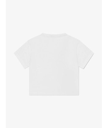 Dolce & Gabbana Girls Logo T-Shirt in White de votre