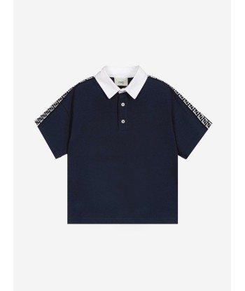 Fendi Baby Boys Cotton Logo Trim Polo Shirt shop