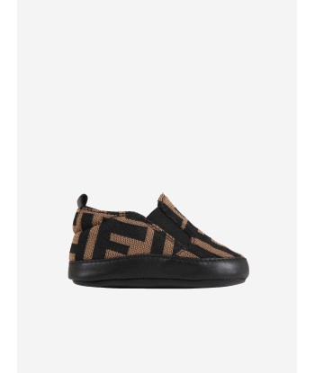 Fendi Baby Boys FF Logo Slip On Shoes in Brown sélection de produits