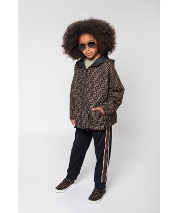 Fendi Kids Reversible FF K-Way Jacket in Black pas cheres