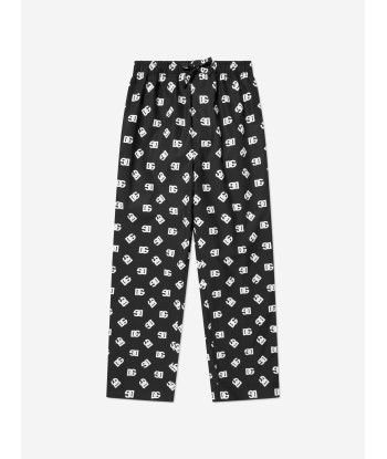 Dolce & Gabbana Boys Logo Print Pyjama Bottoms in Black acheter en ligne