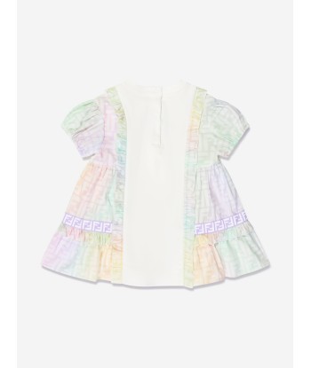 Fendi Baby Girls Metaverse Logo Dress in Multicolour de technologie