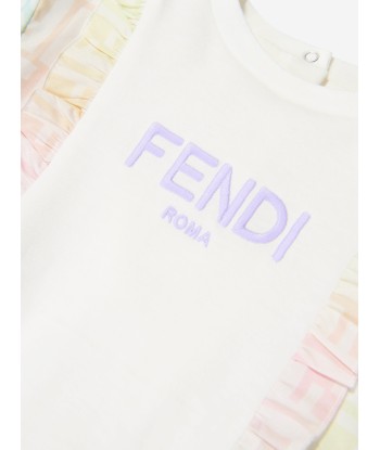 Fendi Baby Girls Metaverse Logo Dress in Multicolour de technologie