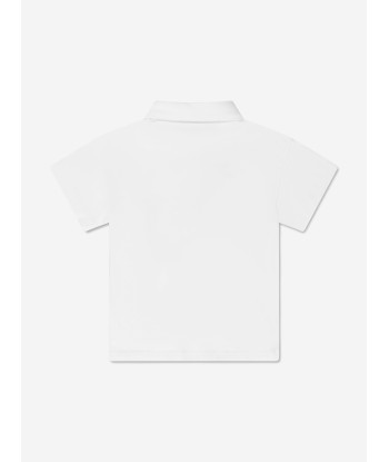 Fendi Baby Boys FF Logo Polo Shirt in White Venez découvrir notre 