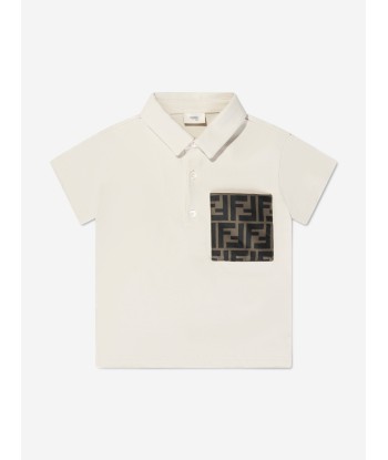 Fendi Baby Boys Polo Shirt in Beige la colonne vertébrale