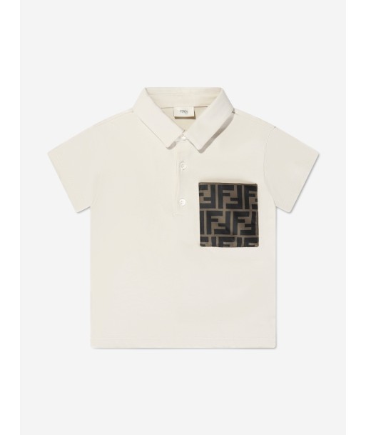 Fendi Baby Boys Polo Shirt in Beige la colonne vertébrale