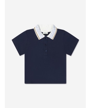 Fendi Baby Boys Pique Polo Shirt in Navy Comparez et commandez 