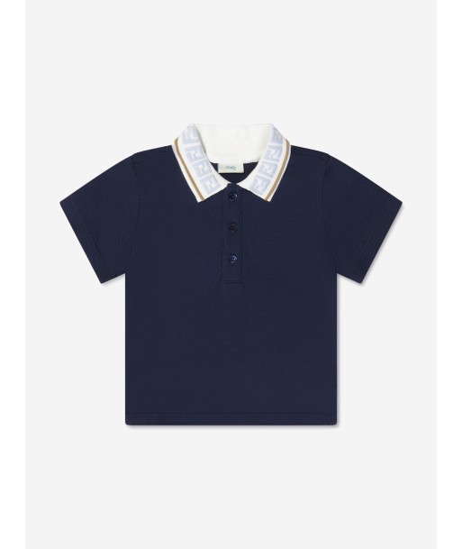 Fendi Baby Boys Pique Polo Shirt in Navy Comparez et commandez 