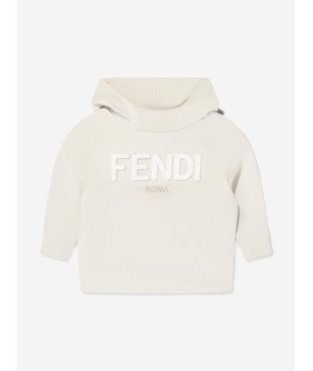 Fendi Baby Bear Hoodie in Beige destockage