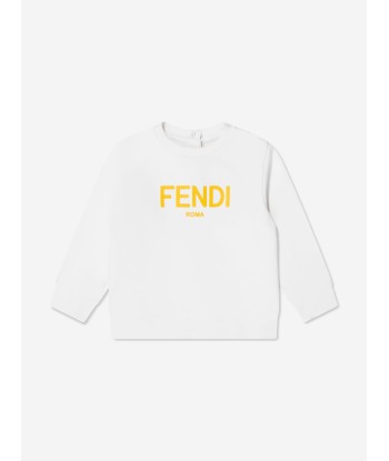 Fendi Baby Logo Sweatshirt in Ivory suggérées chez