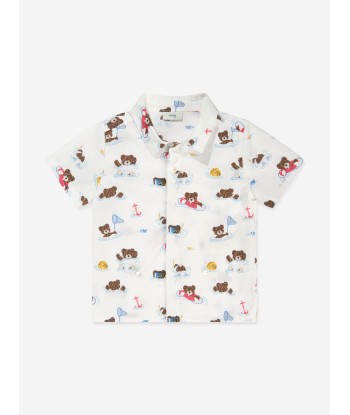 Fendi Baby Boys Bear Beach Party Romper in Multicolour rembourrage situé sous