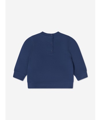 Fendi Baby Logo Sweatshirt in Navy meilleur choix