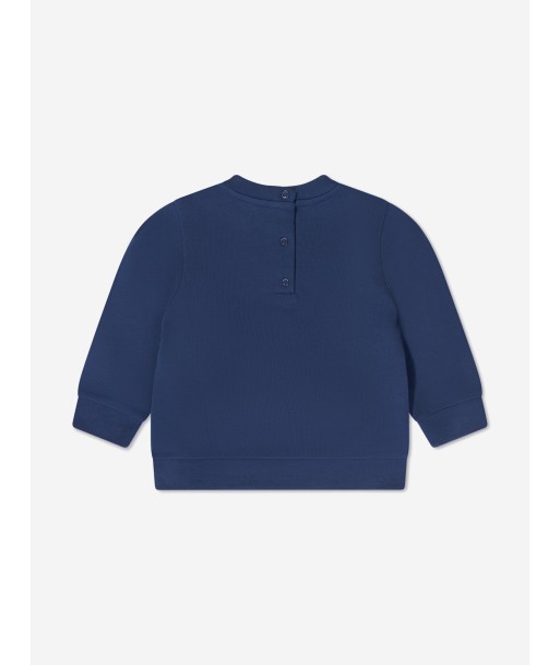 Fendi Baby Logo Sweatshirt in Navy meilleur choix