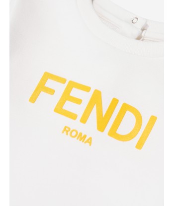 Fendi Baby Logo Sweatshirt in Ivory suggérées chez