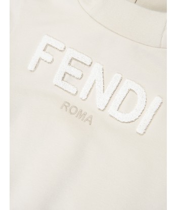 Fendi Baby Bear Hoodie in Beige destockage