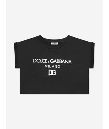 Dolce & Gabbana Girls Logo T-Shirt in Black est présent 