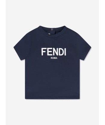 Fendi Baby Logo T-Shirt in Navy prix