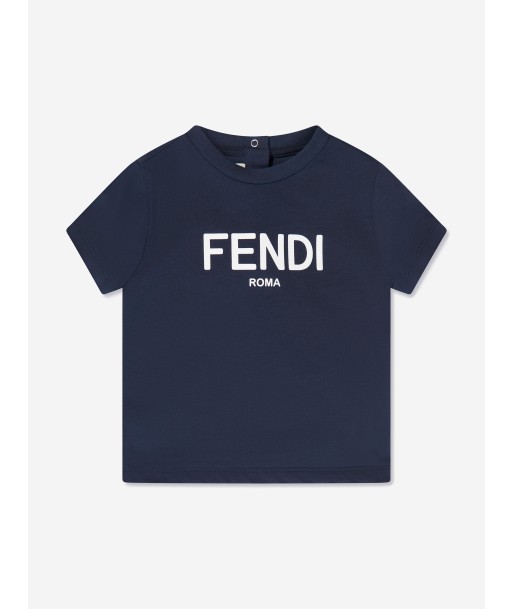 Fendi Baby Logo T-Shirt in Navy prix