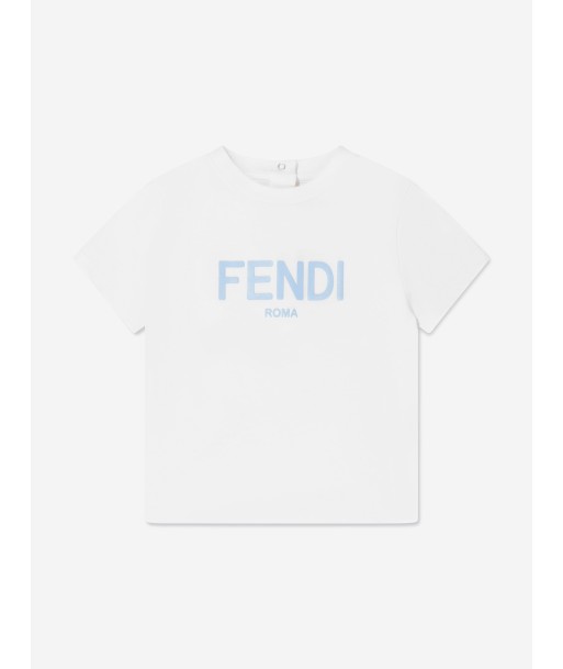 Fendi Baby Logo T-Shirt in White le concept de la Pate a emporter 