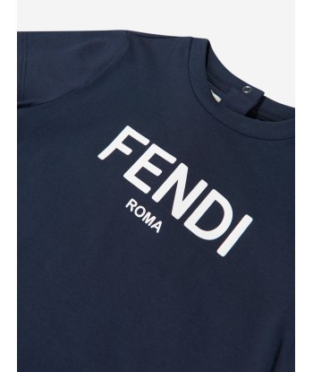 Fendi Baby Logo T-Shirt in Navy prix