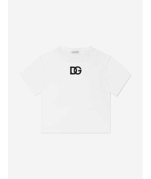 Dolce & Gabbana Girls Logo T-Shirt in White shop