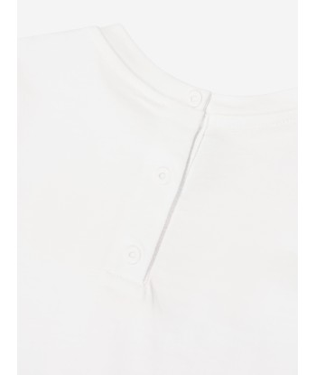 Fendi Baby Logo Print T-Shirt in White Paris Déstockage Promo