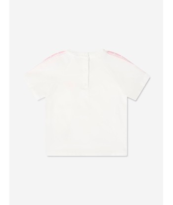 Fendi Baby Girls Logo T-Shirt in White votre