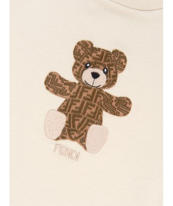 Fendi Baby Bear Print T-Shirt in Beige les muscles