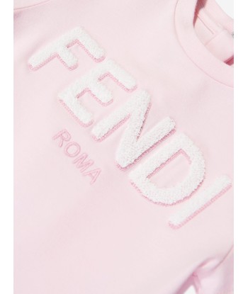 Fendi Baby Girls Logo T-Shirt in Pink chez Cornerstreet bien 