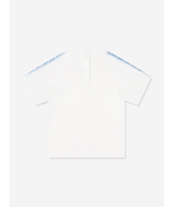 Fendi Baby Boys Logo T-Shirt in White pas cheres