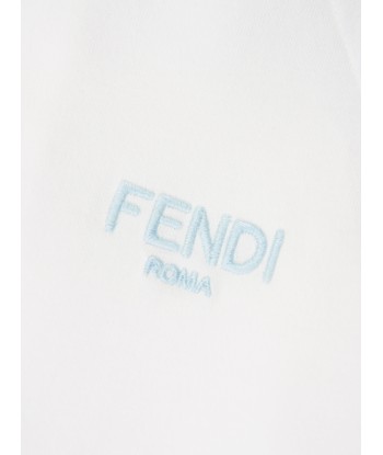 Fendi Baby Boys Logo T-Shirt in White pas cheres