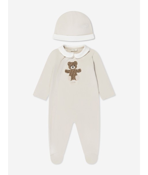 Fendi Baby Bear Babygrow Gift Set (2 Piece) in Beige 50% de réduction en Octobre 2024