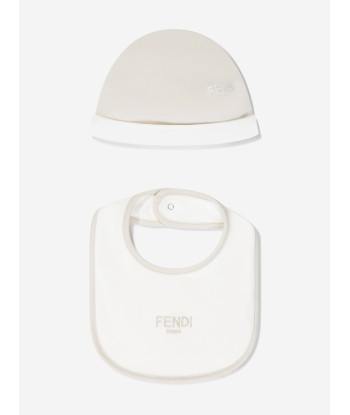 Fendi Baby Logo Babygrow Gift Set in Beige de votre