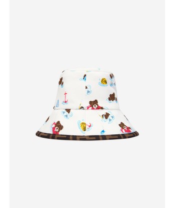 Fendi Baby Reversible Bucket Hat in Multicolour ouvre sa boutique