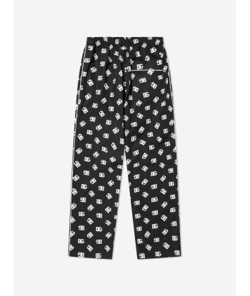 Dolce & Gabbana Boys Logo Print Pyjama Bottoms in Black acheter en ligne